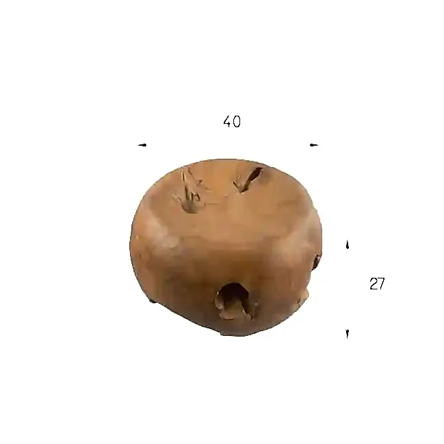 Resim KÜÇÜK GÖBEK TEAK TABURE - SEHPA